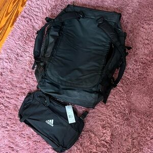 Adidas travel duffle and toiletry bag